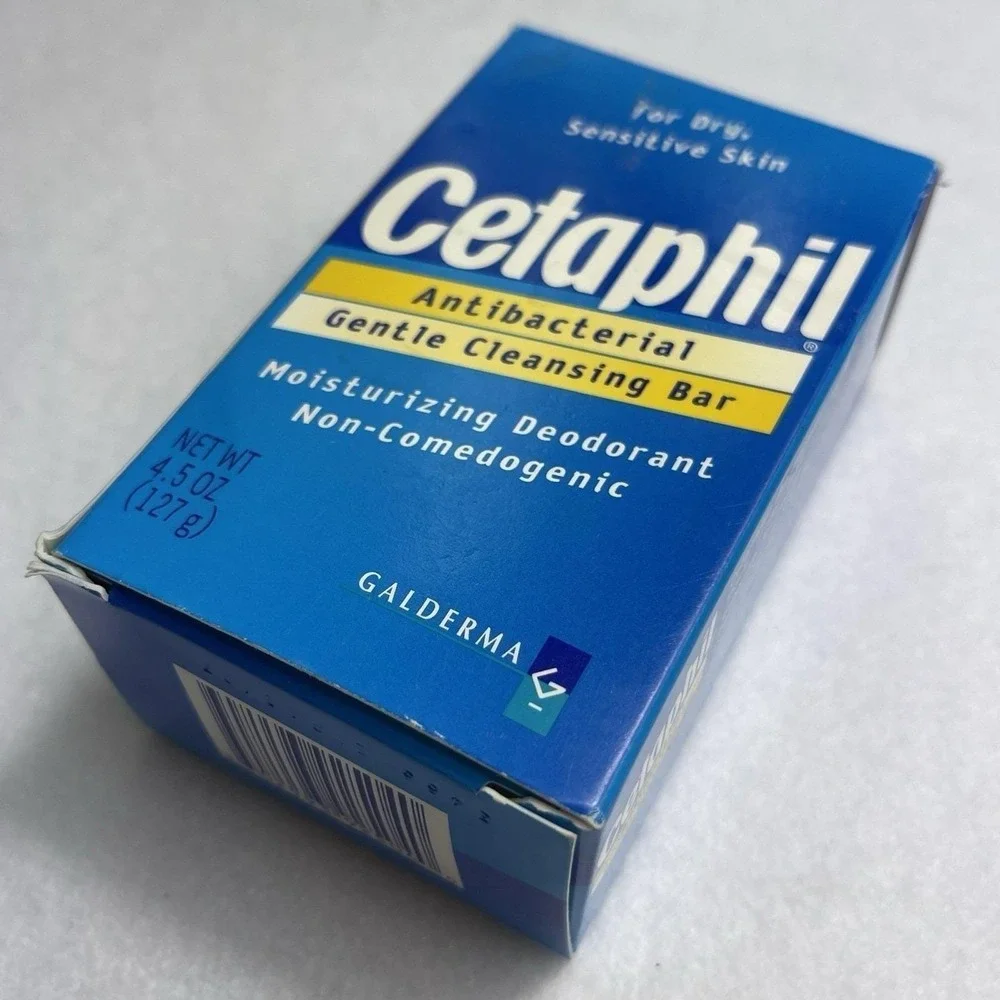 1 Bar Cetaphil Gentle Cleansing Antibacterial Bar Soap 4.5 Triclosan READ‎ DATE